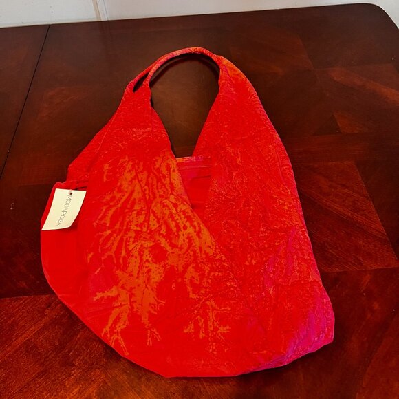 Modaposa 2-Pcs Wide Leg Pants Smocked Waist & Matching Beach Bag Orange Boho - Picture 4 of 10